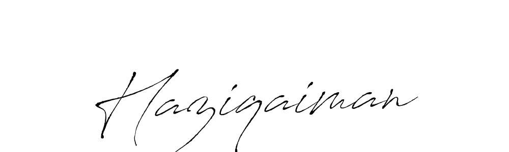 Design your own signature with our free online signature maker. With this signature software, you can create a handwritten (Antro_Vectra) signature for name Haziqaiman. Haziqaiman signature style 6 images and pictures png