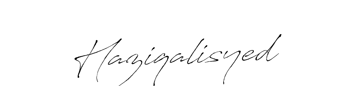 The best way (Antro_Vectra) to make a short signature is to pick only two or three words in your name. The name Haziqalisyed include a total of six letters. For converting this name. Haziqalisyed signature style 6 images and pictures png