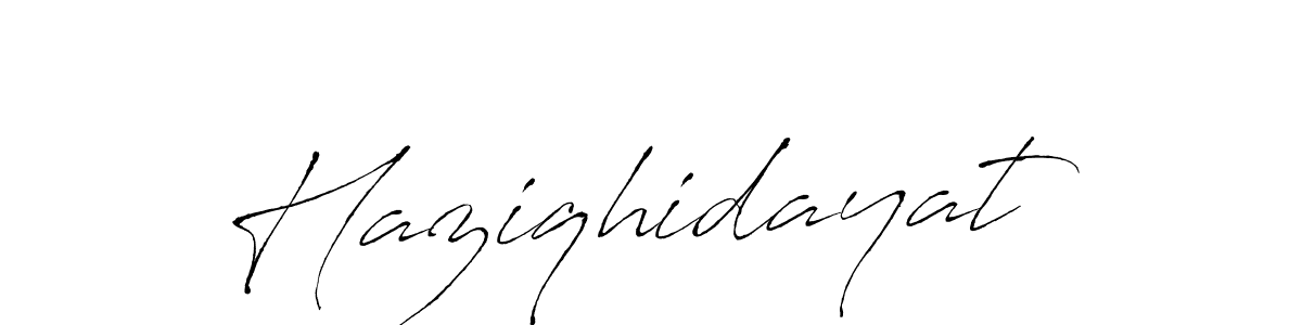 Create a beautiful signature design for name Haziqhidayat. With this signature (Antro_Vectra) fonts, you can make a handwritten signature for free. Haziqhidayat signature style 6 images and pictures png