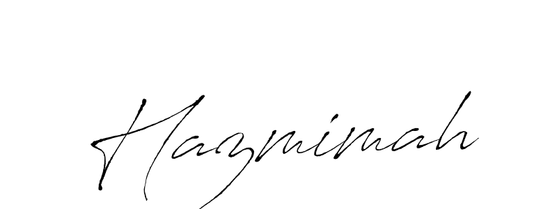 Make a beautiful signature design for name Hazmimah. With this signature (Antro_Vectra) style, you can create a handwritten signature for free. Hazmimah signature style 6 images and pictures png