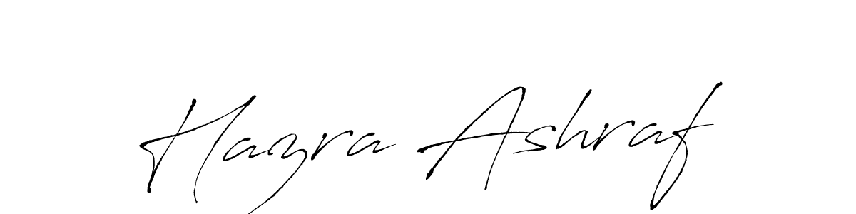 How to make Hazra Ashraf name signature. Use Antro_Vectra style for creating short signs online. This is the latest handwritten sign. Hazra Ashraf signature style 6 images and pictures png