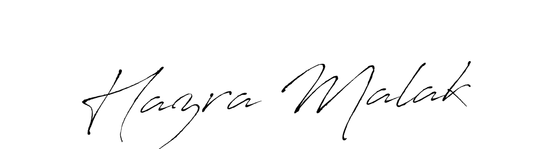 Design your own signature with our free online signature maker. With this signature software, you can create a handwritten (Antro_Vectra) signature for name Hazra Malak. Hazra Malak signature style 6 images and pictures png