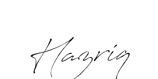 Create a beautiful signature design for name Hazriq. With this signature (Antro_Vectra) fonts, you can make a handwritten signature for free. Hazriq signature style 6 images and pictures png