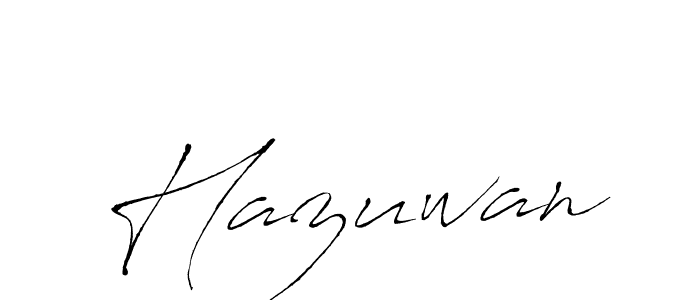 Use a signature maker to create a handwritten signature online. With this signature software, you can design (Antro_Vectra) your own signature for name Hazuwan. Hazuwan signature style 6 images and pictures png