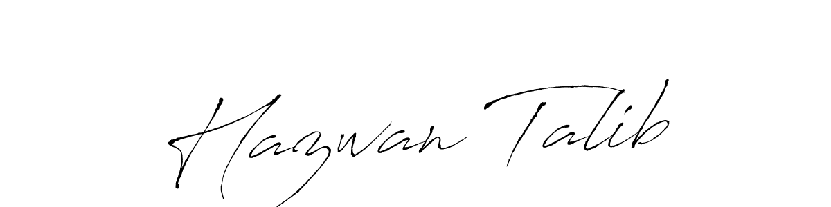 Make a beautiful signature design for name Hazwan Talib. Use this online signature maker to create a handwritten signature for free. Hazwan Talib signature style 6 images and pictures png