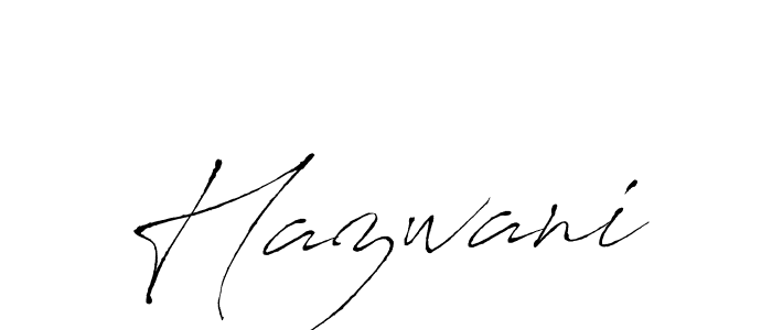 Make a beautiful signature design for name Hazwani. With this signature (Antro_Vectra) style, you can create a handwritten signature for free. Hazwani signature style 6 images and pictures png