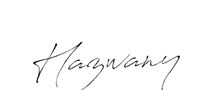 Make a beautiful signature design for name Hazwany. With this signature (Antro_Vectra) style, you can create a handwritten signature for free. Hazwany signature style 6 images and pictures png