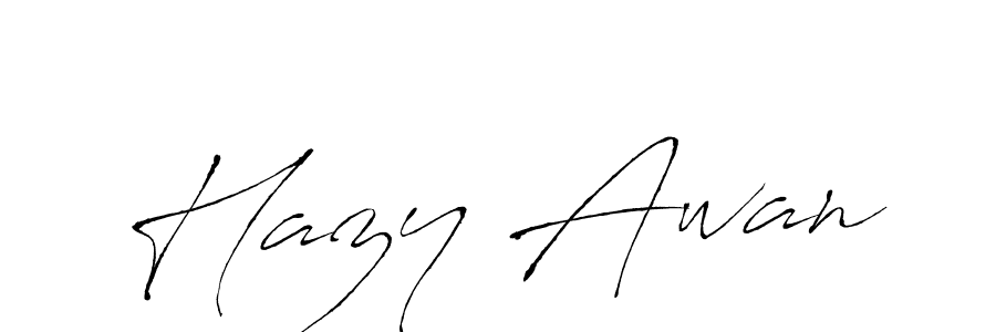 Use a signature maker to create a handwritten signature online. With this signature software, you can design (Antro_Vectra) your own signature for name Hazy Awan. Hazy Awan signature style 6 images and pictures png