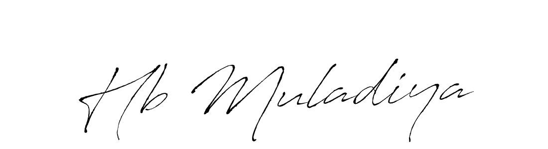 Hb Muladiya stylish signature style. Best Handwritten Sign (Antro_Vectra) for my name. Handwritten Signature Collection Ideas for my name Hb Muladiya. Hb Muladiya signature style 6 images and pictures png