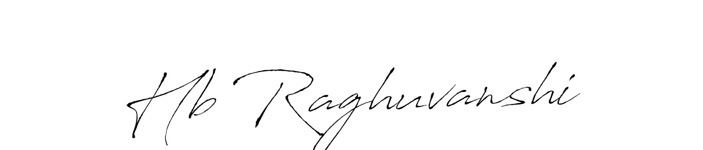 Antro_Vectra is a professional signature style that is perfect for those who want to add a touch of class to their signature. It is also a great choice for those who want to make their signature more unique. Get Hb Raghuvanshi name to fancy signature for free. Hb Raghuvanshi signature style 6 images and pictures png