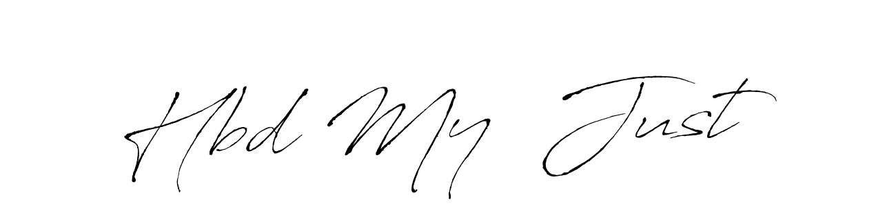 Make a beautiful signature design for name Hbd My  Just. With this signature (Antro_Vectra) style, you can create a handwritten signature for free. Hbd My  Just signature style 6 images and pictures png