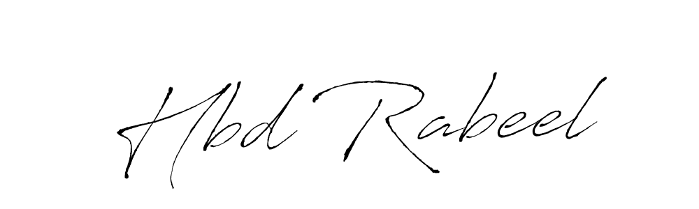 Create a beautiful signature design for name Hbd Rabeel. With this signature (Antro_Vectra) fonts, you can make a handwritten signature for free. Hbd Rabeel signature style 6 images and pictures png