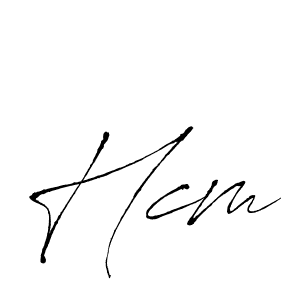 Create a beautiful signature design for name Hcm. With this signature (Antro_Vectra) fonts, you can make a handwritten signature for free. Hcm signature style 6 images and pictures png