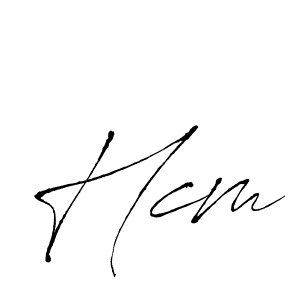 Design your own signature with our free online signature maker. With this signature software, you can create a handwritten (Antro_Vectra) signature for name Hcm. Hcm signature style 6 images and pictures png