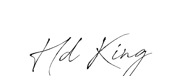 Use a signature maker to create a handwritten signature online. With this signature software, you can design (Antro_Vectra) your own signature for name Hd King. Hd King signature style 6 images and pictures png