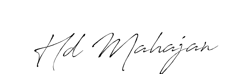Design your own signature with our free online signature maker. With this signature software, you can create a handwritten (Antro_Vectra) signature for name Hd Mahajan. Hd Mahajan signature style 6 images and pictures png