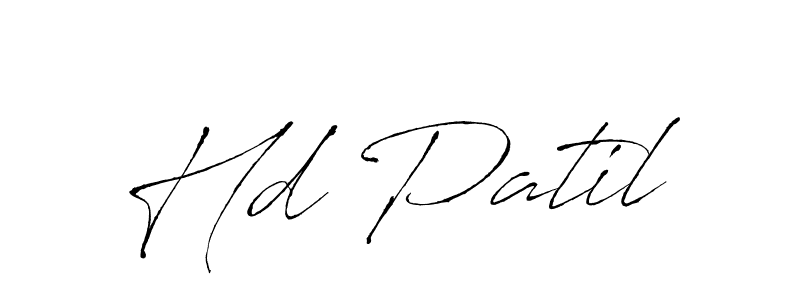 Hd Patil stylish signature style. Best Handwritten Sign (Antro_Vectra) for my name. Handwritten Signature Collection Ideas for my name Hd Patil. Hd Patil signature style 6 images and pictures png