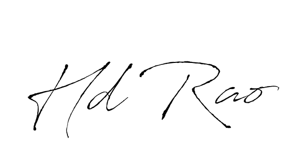 Create a beautiful signature design for name Hd Rao. With this signature (Antro_Vectra) fonts, you can make a handwritten signature for free. Hd Rao signature style 6 images and pictures png