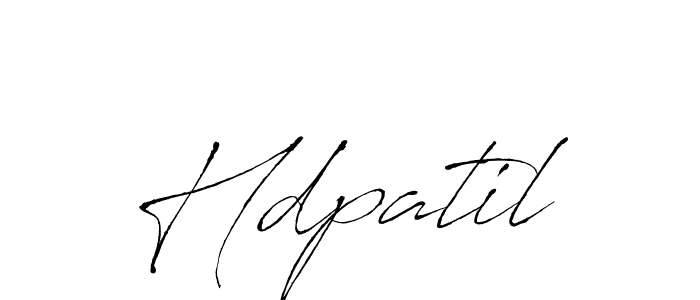 How to make Hdpatil name signature. Use Antro_Vectra style for creating short signs online. This is the latest handwritten sign. Hdpatil signature style 6 images and pictures png