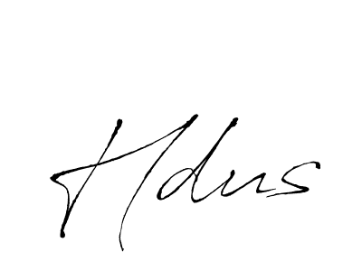 Make a beautiful signature design for name Hdus. With this signature (Antro_Vectra) style, you can create a handwritten signature for free. Hdus signature style 6 images and pictures png