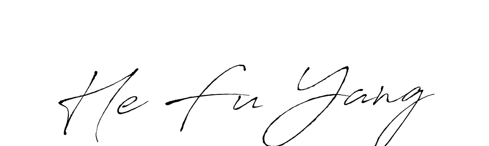 He Fu Yang stylish signature style. Best Handwritten Sign (Antro_Vectra) for my name. Handwritten Signature Collection Ideas for my name He Fu Yang. He Fu Yang signature style 6 images and pictures png