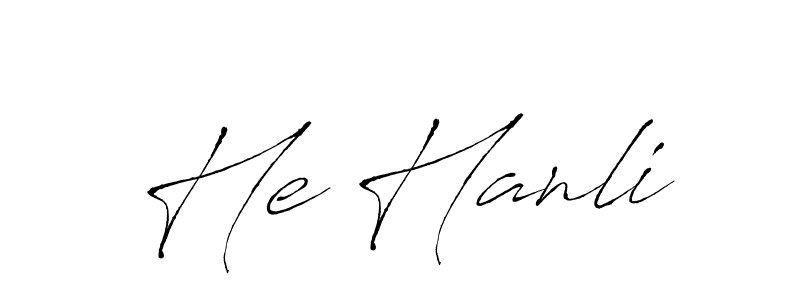 Use a signature maker to create a handwritten signature online. With this signature software, you can design (Antro_Vectra) your own signature for name He Hanli. He Hanli signature style 6 images and pictures png