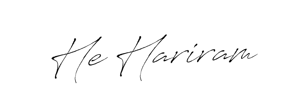 The best way (Antro_Vectra) to make a short signature is to pick only two or three words in your name. The name He Hariram include a total of six letters. For converting this name. He Hariram signature style 6 images and pictures png