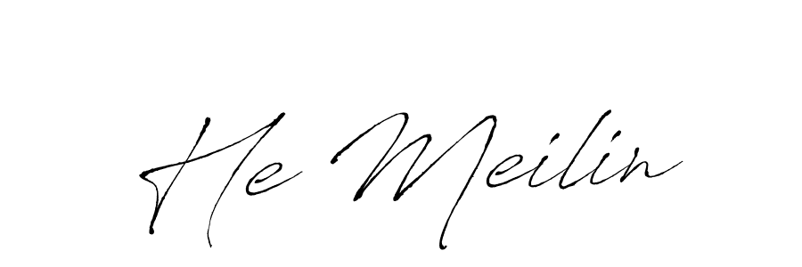 Make a beautiful signature design for name He Meilin. Use this online signature maker to create a handwritten signature for free. He Meilin signature style 6 images and pictures png