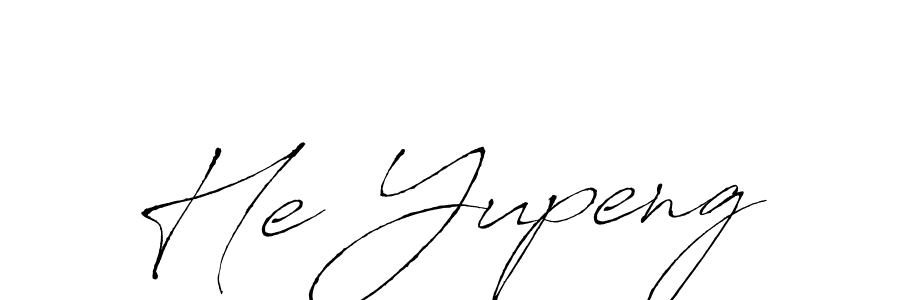 Make a beautiful signature design for name He Yupeng. With this signature (Antro_Vectra) style, you can create a handwritten signature for free. He Yupeng signature style 6 images and pictures png