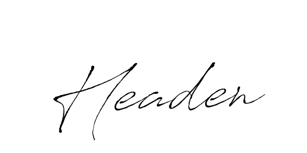 Design your own signature with our free online signature maker. With this signature software, you can create a handwritten (Antro_Vectra) signature for name Headen. Headen signature style 6 images and pictures png