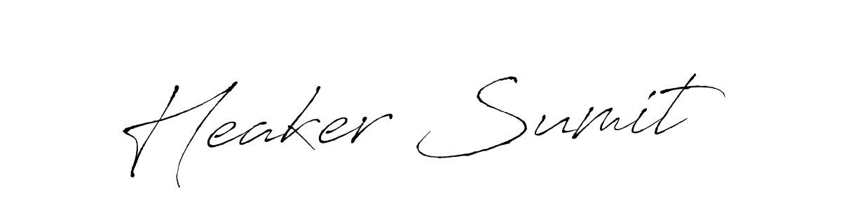 How to make Heaker Sumit signature? Antro_Vectra is a professional autograph style. Create handwritten signature for Heaker Sumit name. Heaker Sumit signature style 6 images and pictures png