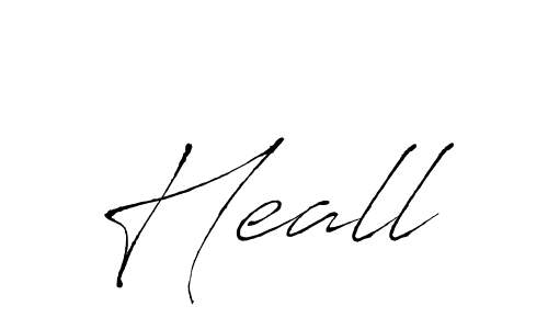 Make a beautiful signature design for name Heall. With this signature (Antro_Vectra) style, you can create a handwritten signature for free. Heall signature style 6 images and pictures png