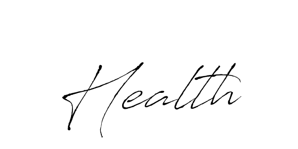 How to make Health name signature. Use Antro_Vectra style for creating short signs online. This is the latest handwritten sign. Health signature style 6 images and pictures png