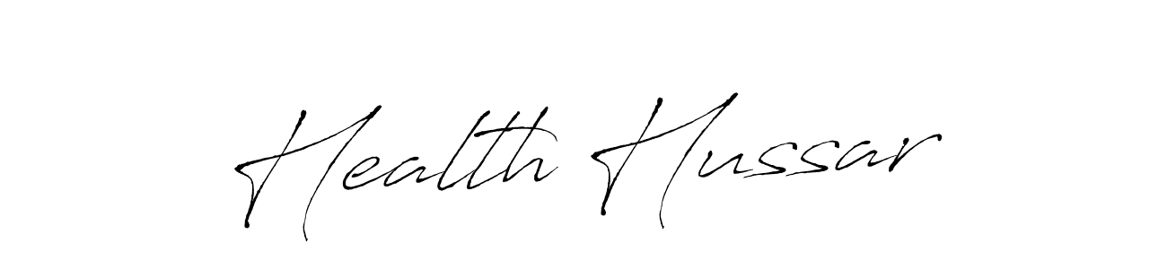 How to make Health Hussar signature? Antro_Vectra is a professional autograph style. Create handwritten signature for Health Hussar name. Health Hussar signature style 6 images and pictures png