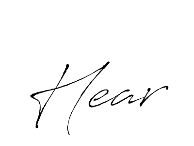 Use a signature maker to create a handwritten signature online. With this signature software, you can design (Antro_Vectra) your own signature for name Hear. Hear signature style 6 images and pictures png