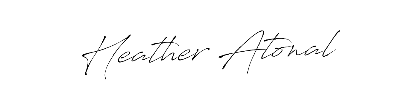 Create a beautiful signature design for name Heather Atonal. With this signature (Antro_Vectra) fonts, you can make a handwritten signature for free. Heather Atonal signature style 6 images and pictures png