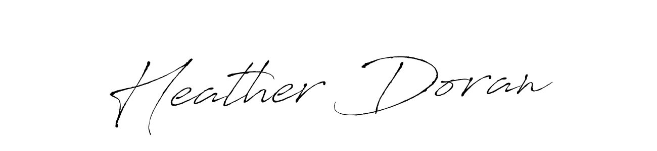 Make a beautiful signature design for name Heather Doran. With this signature (Antro_Vectra) style, you can create a handwritten signature for free. Heather Doran signature style 6 images and pictures png