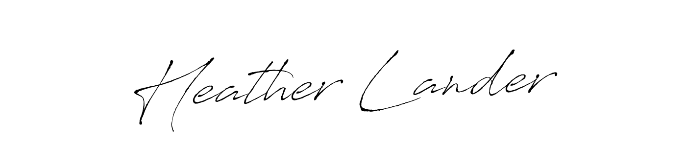 The best way (Antro_Vectra) to make a short signature is to pick only two or three words in your name. The name Heather Lander include a total of six letters. For converting this name. Heather Lander signature style 6 images and pictures png