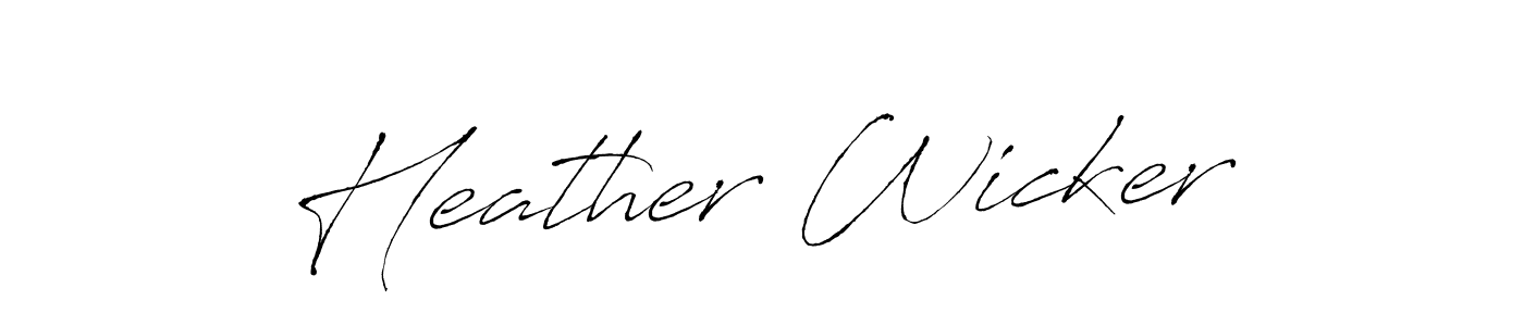 How to make Heather Wicker signature? Antro_Vectra is a professional autograph style. Create handwritten signature for Heather Wicker name. Heather Wicker signature style 6 images and pictures png