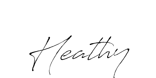 Make a beautiful signature design for name Heathy. With this signature (Antro_Vectra) style, you can create a handwritten signature for free. Heathy signature style 6 images and pictures png