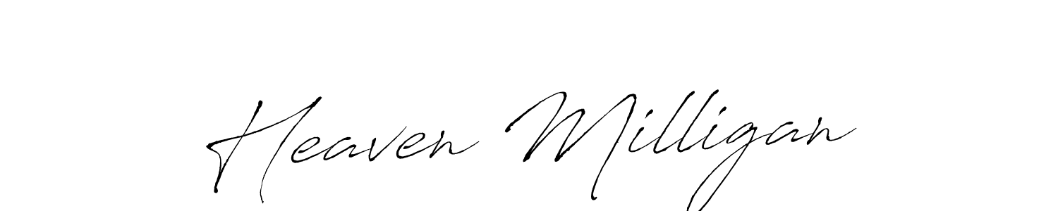 if you are searching for the best signature style for your name Heaven Milligan. so please give up your signature search. here we have designed multiple signature styles  using Antro_Vectra. Heaven Milligan signature style 6 images and pictures png