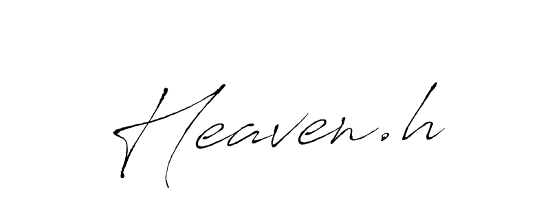 Make a beautiful signature design for name Heaven.h. With this signature (Antro_Vectra) style, you can create a handwritten signature for free. Heaven.h signature style 6 images and pictures png