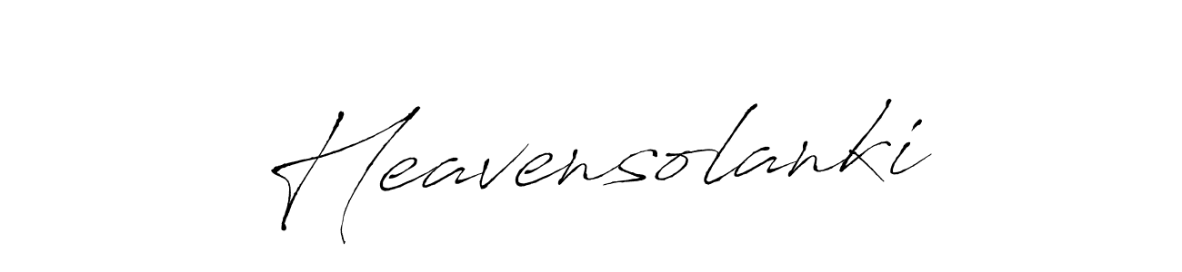 Create a beautiful signature design for name Heavensolanki. With this signature (Antro_Vectra) fonts, you can make a handwritten signature for free. Heavensolanki signature style 6 images and pictures png
