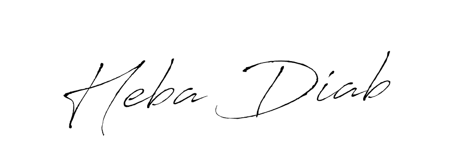 How to make Heba Diab signature? Antro_Vectra is a professional autograph style. Create handwritten signature for Heba Diab name. Heba Diab signature style 6 images and pictures png