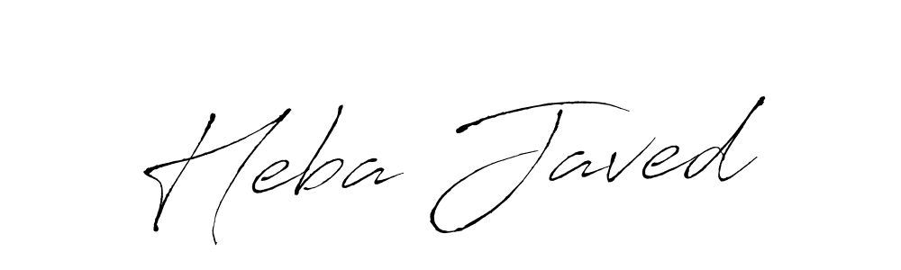 This is the best signature style for the Heba Javed name. Also you like these signature font (Antro_Vectra). Mix name signature. Heba Javed signature style 6 images and pictures png