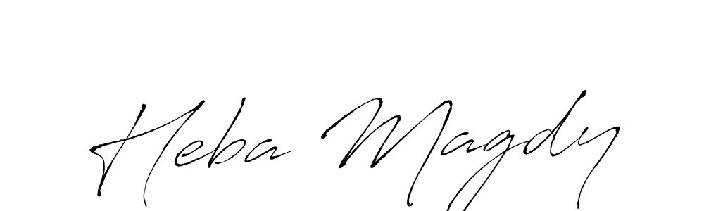 Use a signature maker to create a handwritten signature online. With this signature software, you can design (Antro_Vectra) your own signature for name Heba Magdy. Heba Magdy signature style 6 images and pictures png