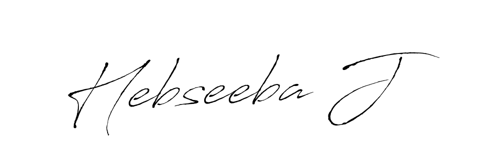 Create a beautiful signature design for name Hebseeba J. With this signature (Antro_Vectra) fonts, you can make a handwritten signature for free. Hebseeba J signature style 6 images and pictures png