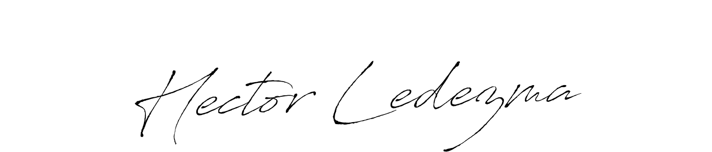 Hector Ledezma stylish signature style. Best Handwritten Sign (Antro_Vectra) for my name. Handwritten Signature Collection Ideas for my name Hector Ledezma. Hector Ledezma signature style 6 images and pictures png