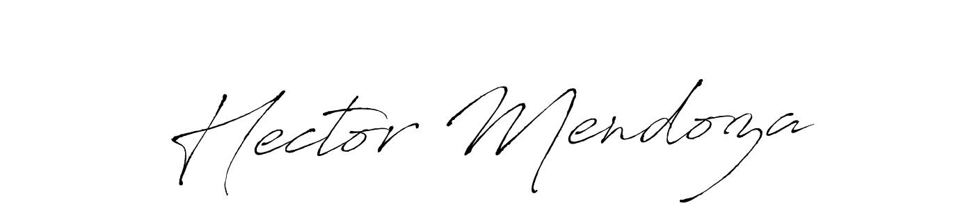 Design your own signature with our free online signature maker. With this signature software, you can create a handwritten (Antro_Vectra) signature for name Hector Mendoza. Hector Mendoza signature style 6 images and pictures png