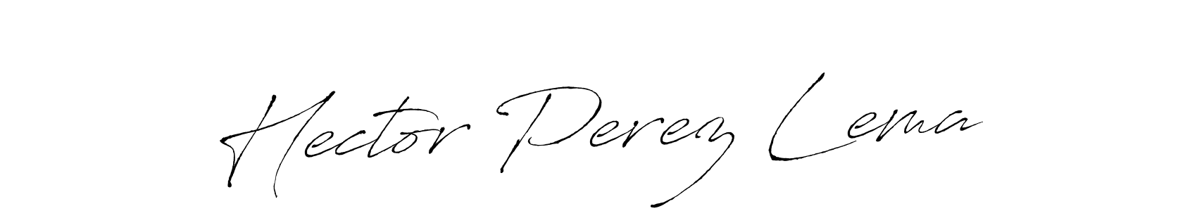 How to make Hector Perez Lema name signature. Use Antro_Vectra style for creating short signs online. This is the latest handwritten sign. Hector Perez Lema signature style 6 images and pictures png